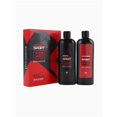 Подарочный набор мужской URBAN SPORT: гель для душа 250 мл + шампунь 250 мл