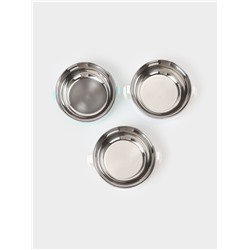 Ланч бокс TAKE IT EASY «Милави», 1.5 л, 3 уровня, сохраняет тепло 2 ч, нержавеющая сталь, белый, голубой