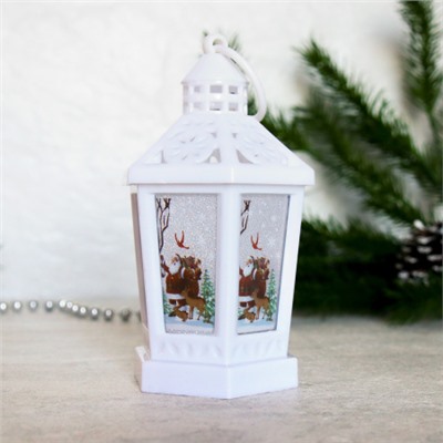 Фонарь светодиодный 14 см / VFR-108-A /уп 12/120/новогодний/белый