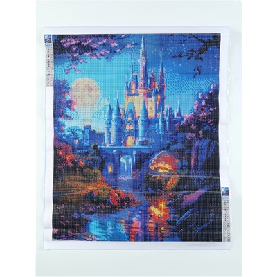 Алмазная мозаика с полным заполнением на холсте «Фантастический замок», 40×50 см