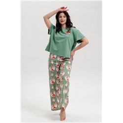 Костюм домашний арт. КД-00-007 (Корги/зелёный)