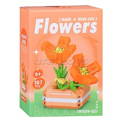 Конструктор "Цветок" (107 дет.) в коробке