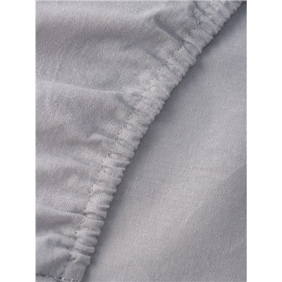 Простыня на резинке 1.5-спальная «Атра», 140×200+20 серая, бязь