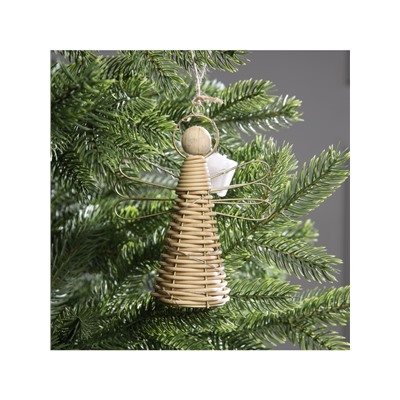 Светодиодная фигура подвесная «Ангел», 14×11×5 см, 10 LED, от батареек AG13×3, свечение тёплое белое