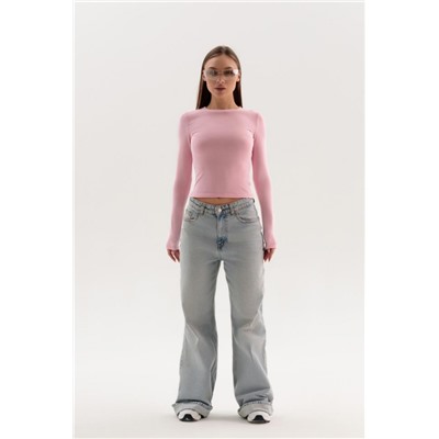 00024 лонгслив (Нежно-розовый)