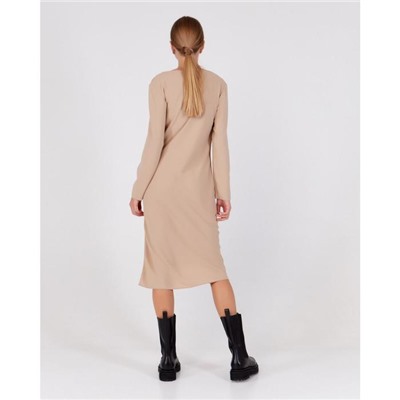 Платье миди женское MINAKU: Green trend, бежевое, размер 46