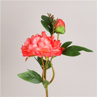 Цветок искусственный Пион 70 см / W01284-23 /уп 200/400/ (Красный)