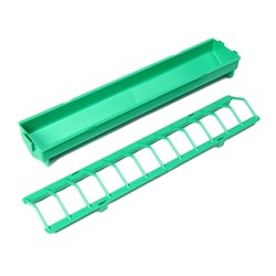 Кормушка - поилка для бройлеров, 24 ячейки, лотковая, пластик, цвет зелёный