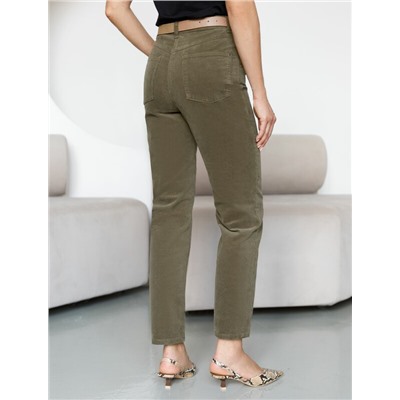 Брюки из эластичного микро-вельвета