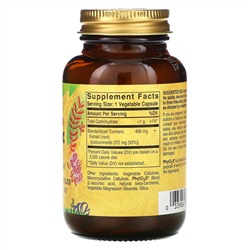 Solgar, Экстракт корня куркумы, 60 растительных капсул