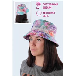 Панама женская GL412 (Фиолетовые цветы)