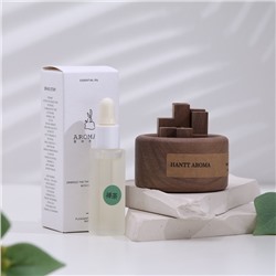 Набор деревянный диффузор Hantt Aroma, зелёный чай, с эфирным маслом 10 мл, в коробке