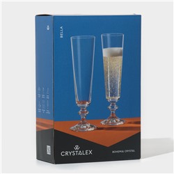 Набор стеклянных бокалов для шампанского «Бэлла», 205 мл, 2 шт.