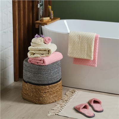 Полотенце махровое Love Life «Комфорт» 70×140 см, молочный, 100% хл, 500 г/м²