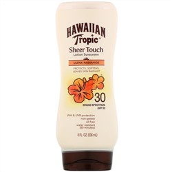 Hawaiian Tropic, Sheer Touch, Ultra Radiance, солнцезащитный лосьон с SPF 30, 236 мл