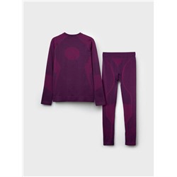 Термокомплект трикот. для девочек: фуфайка (футболка) с длин. рук, брюки