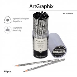 Карандаш пластиковый  "ArtGraphix.Шашечки" трехгранный НВ 21-0038/08 Bruno Visconti