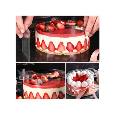 Лента ацетатная для обтяжки тортов Доляна, 40 мкр, 150 мм×10 м, прозрачная