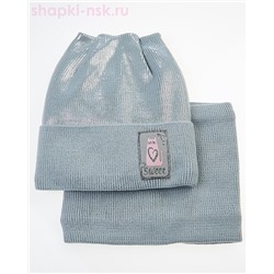 01-43-E Комплект для девочки флис (шапка+снуд) (48-52)