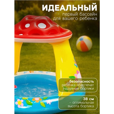 УЦЕНКА Бассейн надувной «Гриб», 102×89 см, от 1-3 лет, 57114NP INTEX