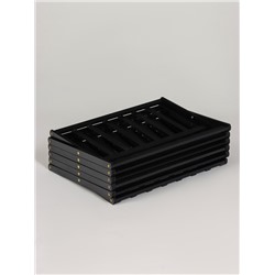 Подставка для цветов Greengo, 6 полок, 50×25×110 см, напольная, бамбук, чёрная