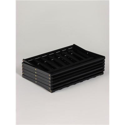 Подставка для цветов Greengo, 6 полок, 50×25×110 см, напольная, бамбук, чёрная