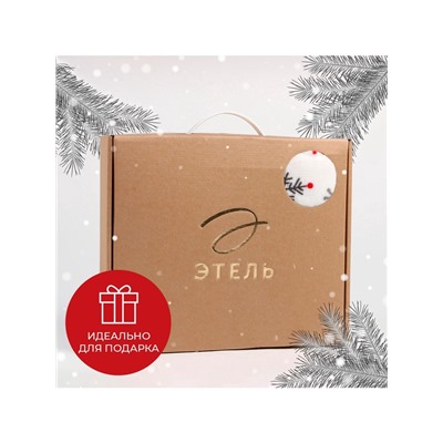 Плед с рукавами светящийся в темноте «Этель. Белые снежинки», 150×200 см, корал-флис