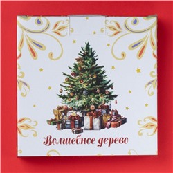 Тарелка керамическая Доляна «Волшебное дерево», керамика, 15×3 см, цвет белый