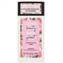 Love Beauty and Planet, Ухаживающий дезодорант, «Масло мурумуру и роза», 83,5 г