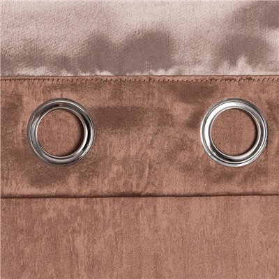 Штора портьерная на люверсах «Этель. Классика», коричневая, 270×300 см