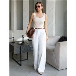 Топ из трикотажа в широкий рубчик