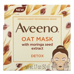 Aveeno, овсяная косметическая маска с экстрактом семян моринги, детокс, 50 г (1,7 унции)