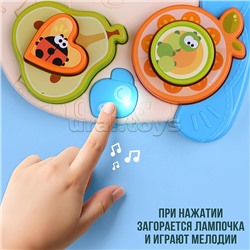 Развивающая музыкальная игрушка для познавания форм "Фрукты" в коробке