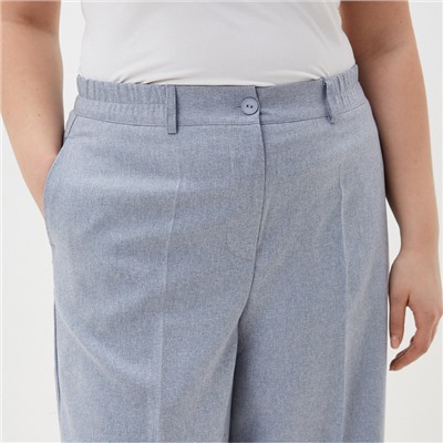 Брюки женские Mist plus-size, размер 56, голубые
