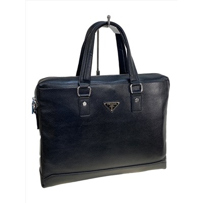 Сумка-портфель мужская из натуральной кожи, цвет чёрный