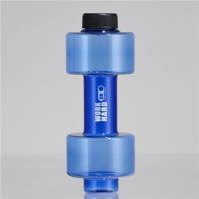 Бутылка для воды WORK HARD, 550 мл, 21×8 см, синяя