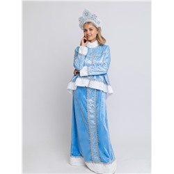 Карнавальный костюм новогодний «Снегурочка Настенька», жакет, сарафан, кокошник, размер 164-44