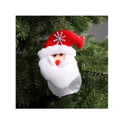 Ёлочная игрушка «Дед Мороз», 10 см, от батареек, свечение мульти (RGB)