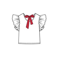 Фуфайка трикотажная для девочек (футболка)