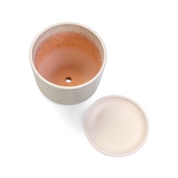 Горшок для цветов «Пряности», 1.6 л, d=15.5 см, h=12.5 см, керамический, с поддоном, белый