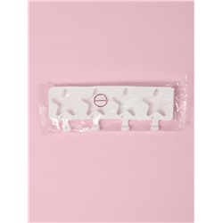 Форма для мороженого Доляна «Звезда», силикон, 28.5×10.5×2 см, 4 ячейки, белая