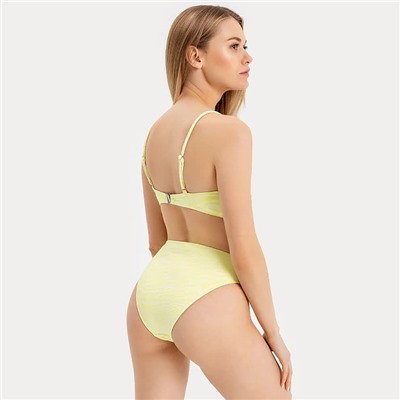 Купальник раздельный женский, геометрия на салатовом, размер 44 (S)