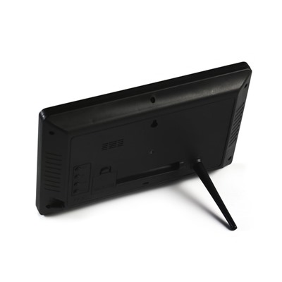 Часы электронные настенные, настольные «Соломон», с будильником, 15.5×23.5 см, синяя индикация, черные