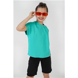 Фуфайка (футболка) для девочки ГРЕТТА-1 (Ментоловый)