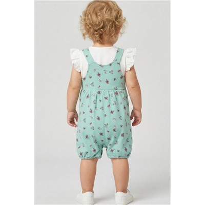 Комплект детский трикотажный для девочек: джемпер (футболка), полукомбинезон PLAYTODAY, 1240131