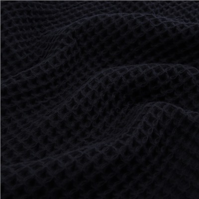 Полотенце вафельное SL HOME: Basic «Дарк Маре» 90×150 см, хлопок 100%, чёрное