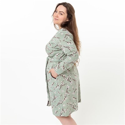 Халат домашний женский N-collection, олива, размер 52