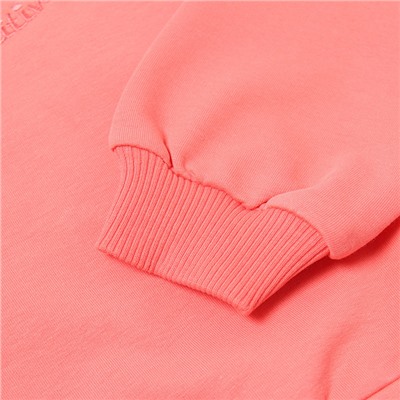 Комплект для девочки (свитшот, брюки), цвет тёмно-персиковый, рост 110 см