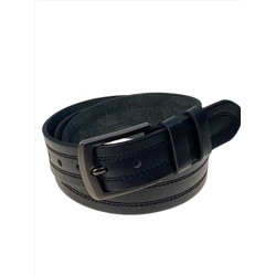 Ремень мужской из натуральной кожи, цвет черный