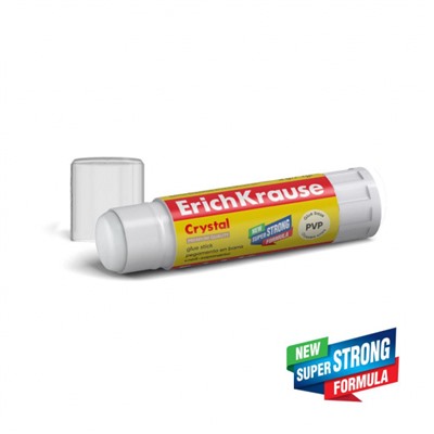 Клей-карандаш  8 гр ПВП (PVP) "ЭКСТРА Кристалл" повышенной прозрачности 10999 ErichKrause